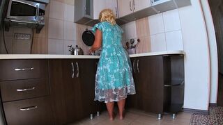 Peering under the voluptuous skirt of a senior married woman, followed by filthy rear penetration