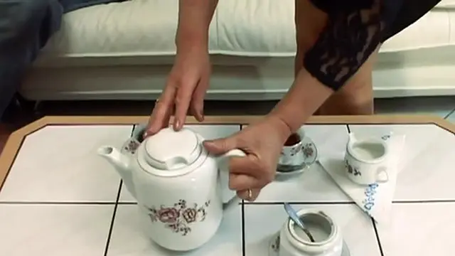 Mature blonde fucked hard by a younger stud