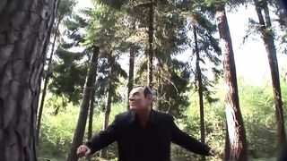 Blonde cougar receives outdoor anal👌 creampie from rugged stud