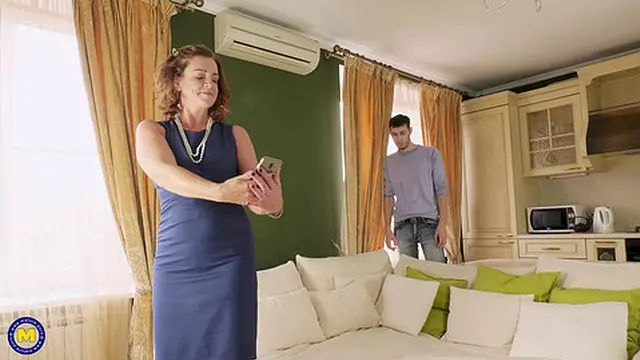 I caught my MIL in mid-selfie &mdash;  her bare breasts gleaming in the soft light