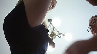Guy's filthy girlfriend got drenched in jizz, her mouth now a cum-filled abyss