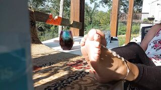 This filthy foot job just got real