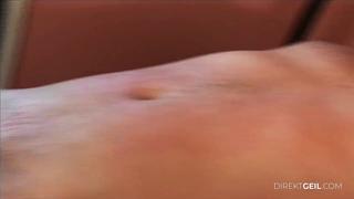 Cumshot on Gran's Pretty Face German Granny Enjoys Hardcore