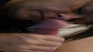 Slurpy nightcap cocksucking session