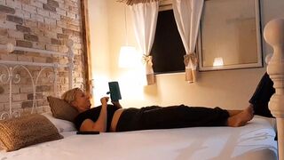 Blonde mature wife gets horny🥵, strips, and engages in steamy bed-based sexcapade with willing participants