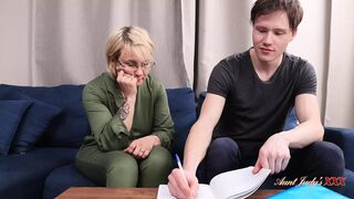 Dirty Stepmom Nadine Fucks Son Till He's Breathless