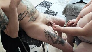 I enthusiastically devour his ejaculation with a satisfied grin: 'Oh, Daddy's treat!'