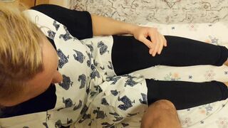 Mature blonde goes down on young cock🌭, explicit sex ensues