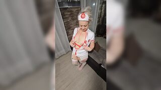 Nurse Teases with Dildo_like a Slut