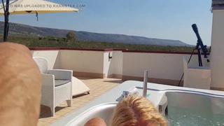 Mature Blonde Milf Selena Sucks Cock🌭 Under Open Sky