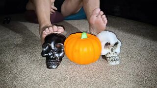 Exposing the wickedness of our tantalizing toes on a haunted night's thrill