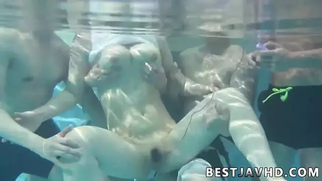 Suzuna Komiya &mdash;  a wild Asian beauty &mdash;  delivers an intense deep throat session by the pool in this uncensored XXX JAV!