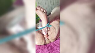 Tied Up Throat Filled With 118 Inch Pole