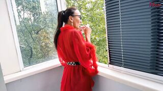 '“Karina Fox gets her snatch stuffed in black French cut panty hose”''