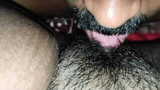 Eating my wet pussy✌ and fucking my buddy