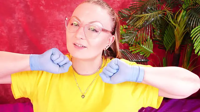 Explicit ASMR with medical gloves (arya Grander)