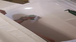 Blonde bombshell gets her juicy ass🍑 washed and devoured in scorching hot steamy shower🚿 session