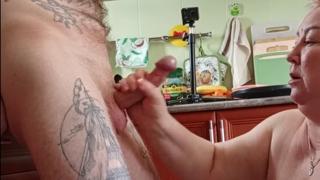 I Suck😜 Off My Son-In-Law Until He Folds Me Over His Rod
