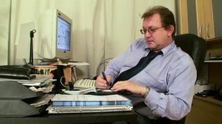 Dirty Deutsch Desk Debauchery: A Sodden Secretary Seduction in the Corporate Cube
