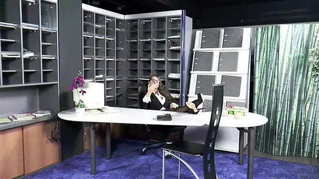 Hard office fuck &mdash;  loving every minute