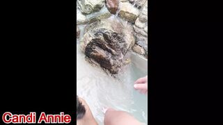 Candi Annie's Wet Mouth Swallows Mature Milfs Cum at a Dirty Adult Retreat