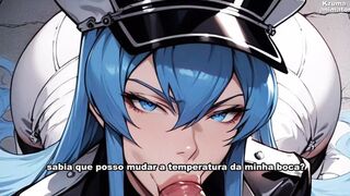 Esdeath Sinks Deep on His Hard Rod: Xtreme HentaJoi