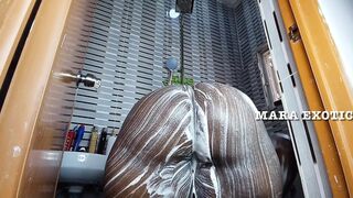 Dark Skinned Pair Showering Dogsstyle - Mara Exotic
