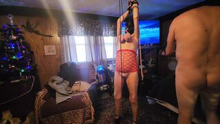 Hangs Her Tit And Gets Whipped