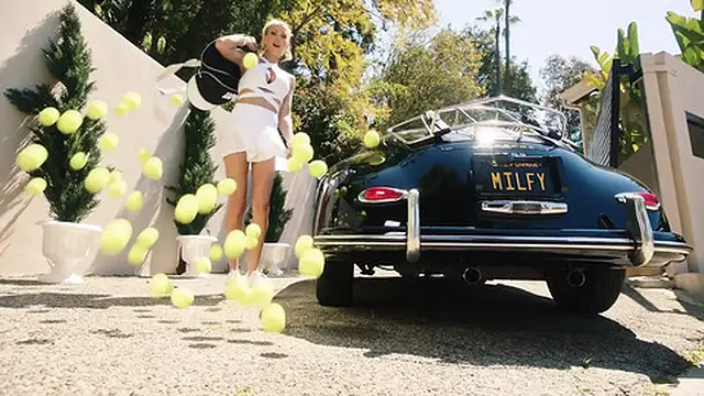 Milfy Curvy Mature Syren Rides His Young Cock Poolside