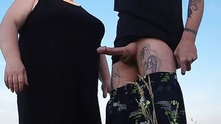 Holds my dick🍆 post-jack, close cock🍆 suck😜 while peeing