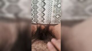 Matronly lady experiencing twin climaxes solo