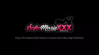 Adorable natural tits MILF Sofie Marie solo pussy plays