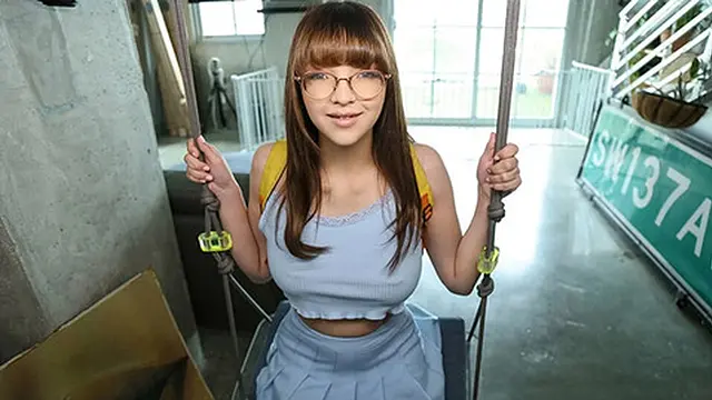 Stepbro's Monster Cock Stretches His Hairy Stepsister's Tight Pussy