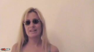 Martha: Blond Mature Wife Masturbating Her Big Hairy Pussy