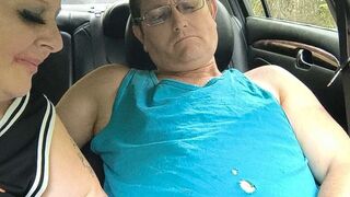 Sneaky off in the woods, she jerks his cock🍆, will they get caught?