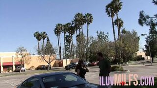 Mature redhead with big tits takes his big cock