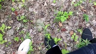 A pal jerks me off then licks my load in the park