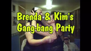 Kim & Brendas Mature Homemade Gangbang Part 1