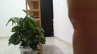 Chubby neighbor cleaning in the new apartment (part 4)
