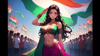 Happy Independence Day special video , ai generated , anime style . Shalini_ki_diary