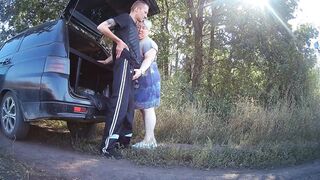 in the park, I fuck my mother-in-law in her pussy doggy style, then in her mouth and cum twice in a minute