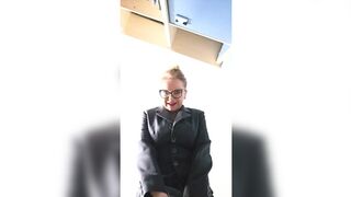 Big Blonde MILF Masturbates Above Your Face