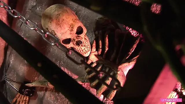 That fucking Halloween orgy with the big boobed blonde and brunette MILF