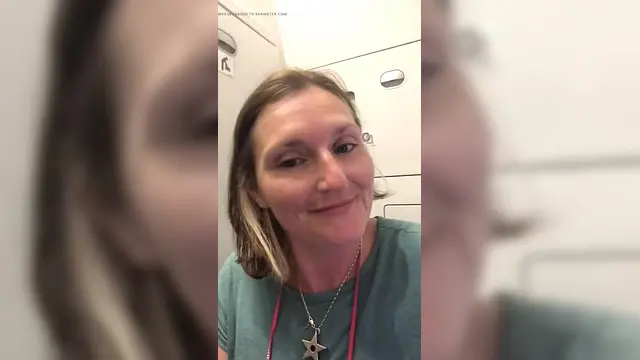 Huge Piss on Plane After Holding It for Four Hours!