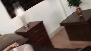 Busty babe fucked on her way home hot