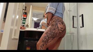 Destroying and Sucking My Giant Dildo 52