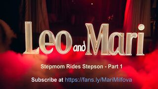 MILF Stepmom Mari Rides Stepson's Dick and Cums