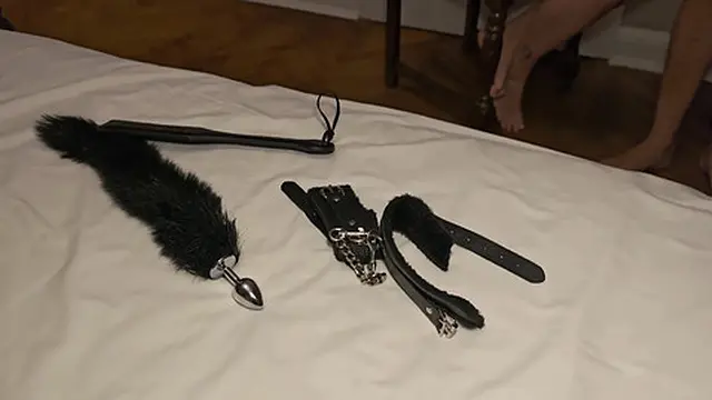 Femdom  a Man in a Penis Cage Is Dominated by Two Busty Women 