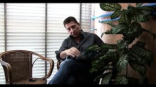 Sexy MILF in Black Stockings Seduces a Younger Man with a Big and Hard Cock