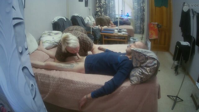 My stepmom interrupts my hand job and gives me a completely fellatio 